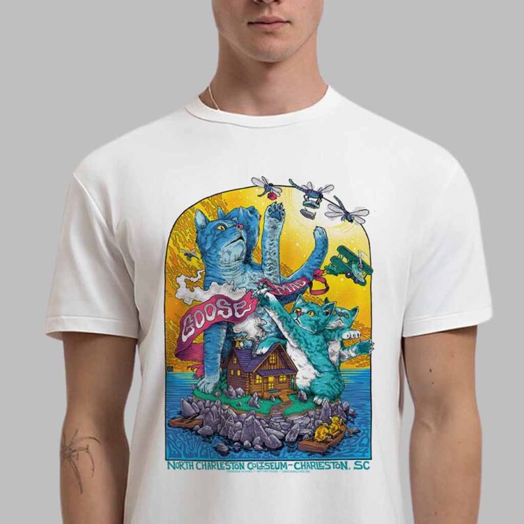 Goose Band Goosemas Toy Drive 2024 Poster For Show In Charleston South Carolina At North Charleston Coliseum On December 13 14 2024 T-Shirt Goose Merch-1