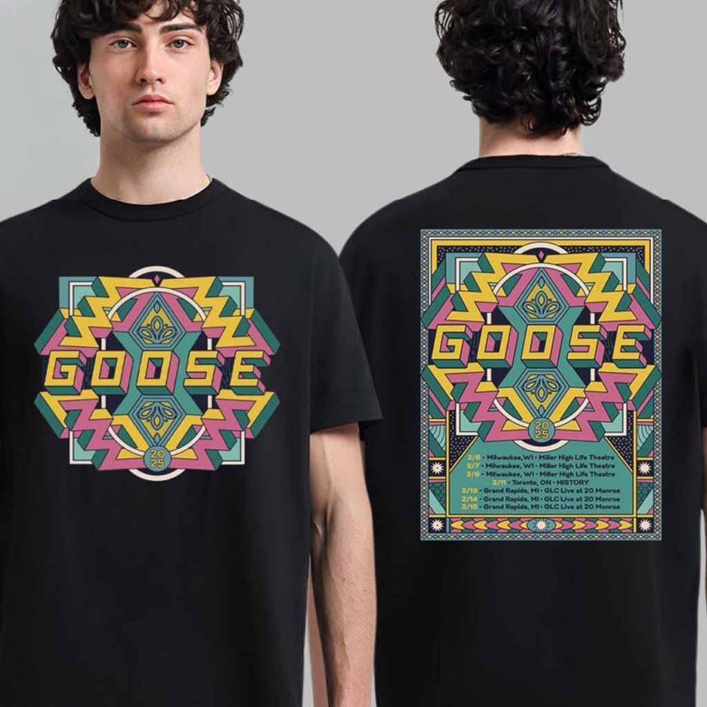 Goose Band Merch Winter Tour 2025 Tour Dates List  T-Shirt Gift For Fans-1