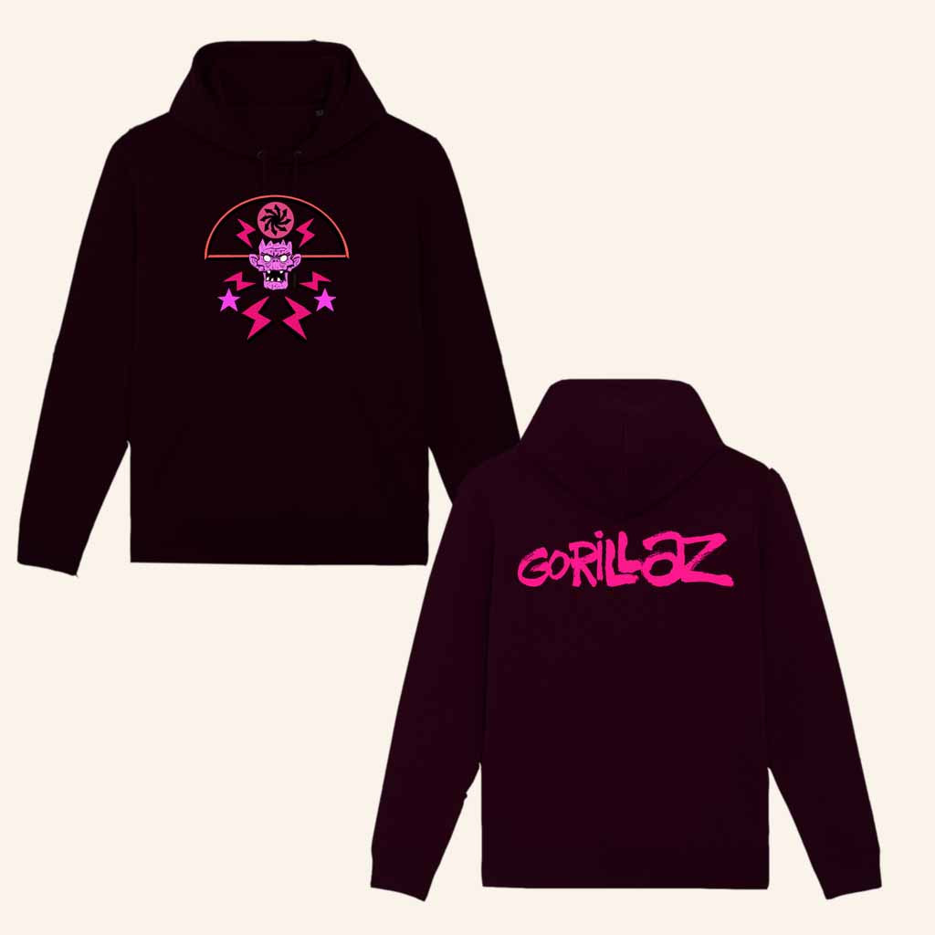 Gorillaz Merch Cult Of Gorillaz Black Hoodie Best Gifts For Music Lovers-1