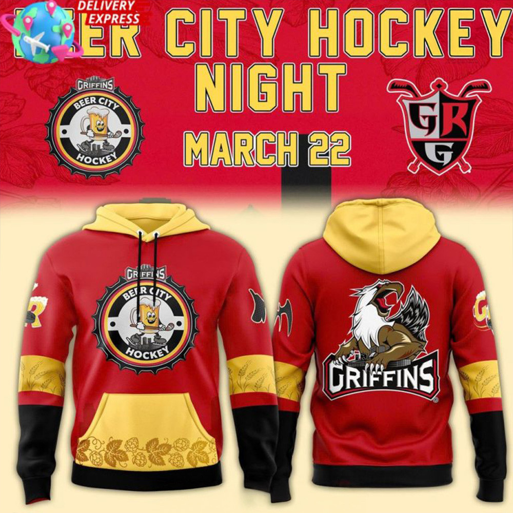 Grand Rapids Griffins Beer City Hockey Night 2025 Hoodie Great Father's Day Gifts-1 Grand Rapids Griffins Beer City Hockey Night 2025 Hoodie Great Father's Day Gifts-1