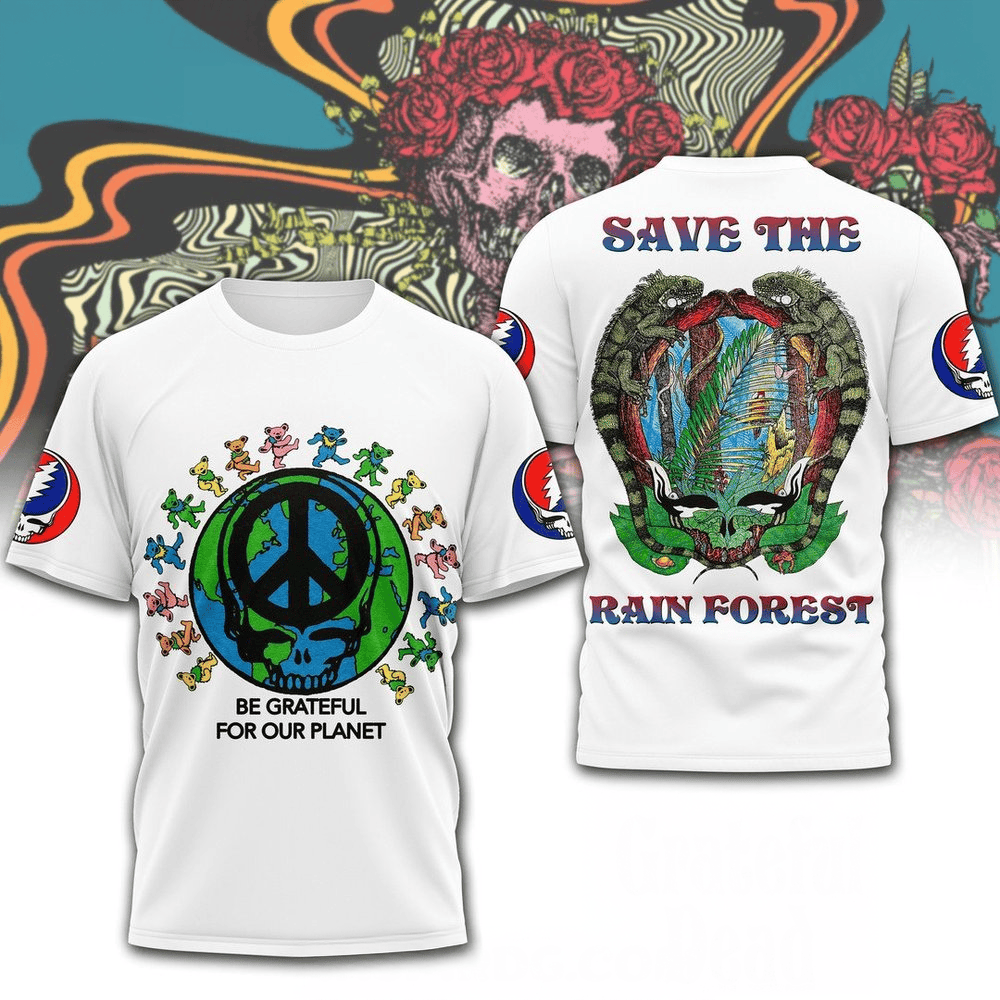 Grateful Dead Save The Rain Forest T-Shirt Grateful Dead Merch Father's Day Gifts For Husband-1 Grateful Dead Save The Rain Forest T-Shirt Grateful Dead Merch Father's Day Gifts For Husband-1