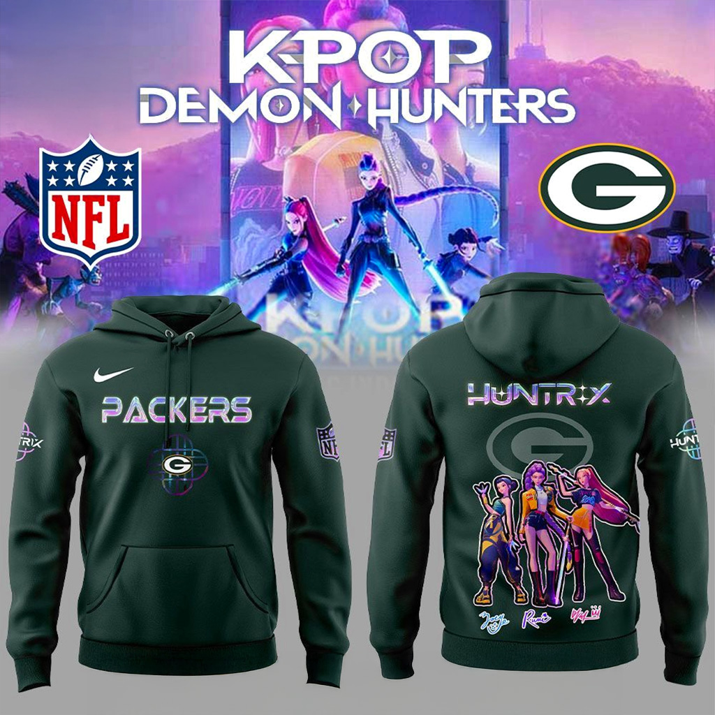 Green Bay Packers x KPop Demon Hunters Hoodie Packers Merch Football Gifts For Men-1 Green Bay Packers x KPop Demon Hunters Hoodie Packers Merch Football Gifts For Men-1