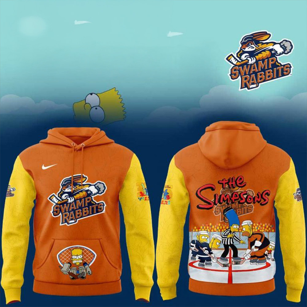 Greenville Swamp Rabbits x 35th The Simpsons Hoodie Best Father's Day Gifts-1