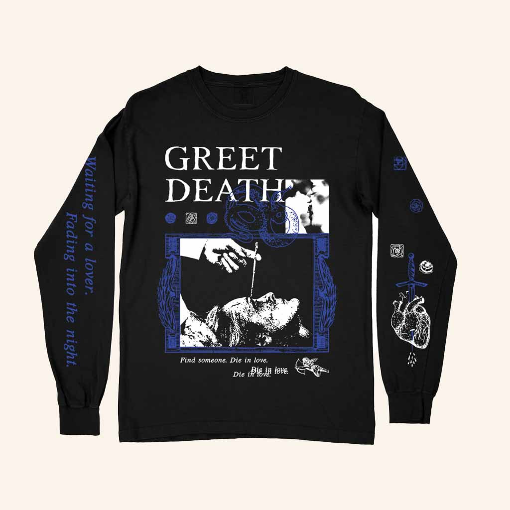 Greet Death Merch Lobotomy Premium Black Long Sleeve Shirt Gift For Rock Music Lovers-1