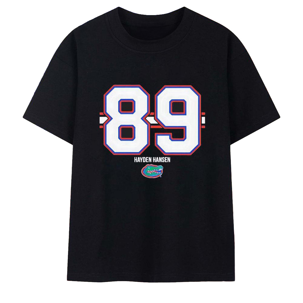 Hayden Hansen 89 Stripe Florida Gators T-Shirt Hayden Hansen Merch Gifts For Football Fan-1