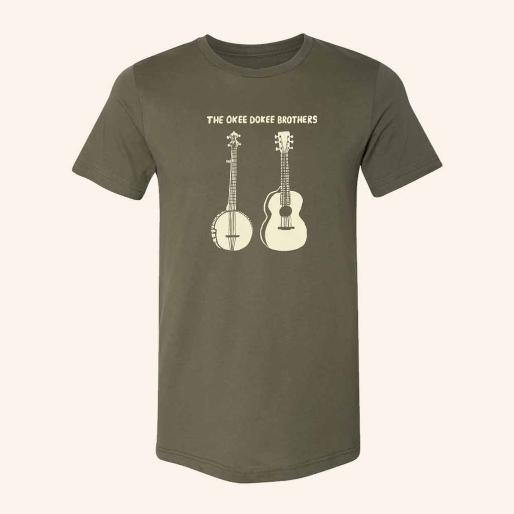 Hello Merch The Okee Dokee Brothers Guitar And Banjo T-Shirt Gift For Music Fans-1