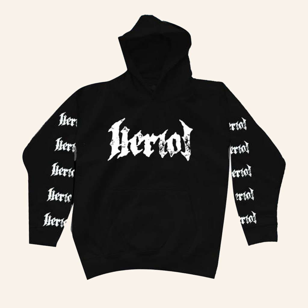 Heriot Metal Merch Logo Black Hoodie Cool Gifts For Music Lovers-1