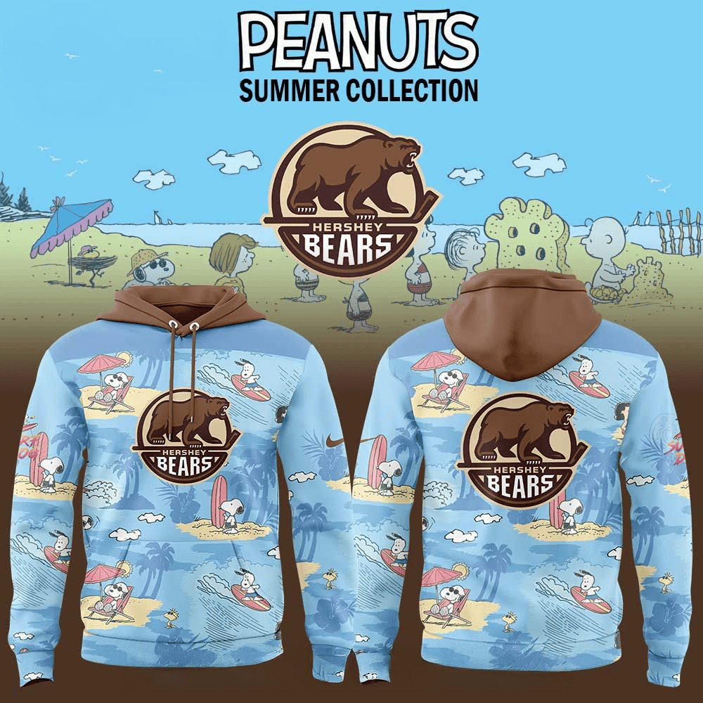 Hershey Bears Peanuts Summer Hoodie Hershey Bears Merch Top Father's Day Gifts-1 Hershey Bears Peanuts Summer Hoodie Hershey Bears Merch Top Father's Day Gifts-1