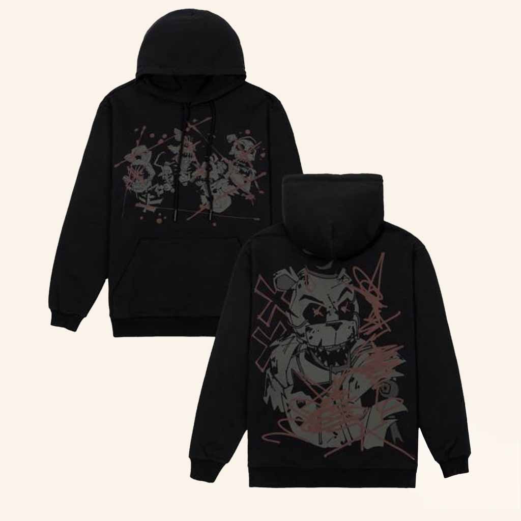 Hex Merch Ignited Freddy Hoodie Unique Birthday Gift For Friends-1 Hex Merch Ignited Freddy Hoodie Unique Birthday Gift For Friends-1