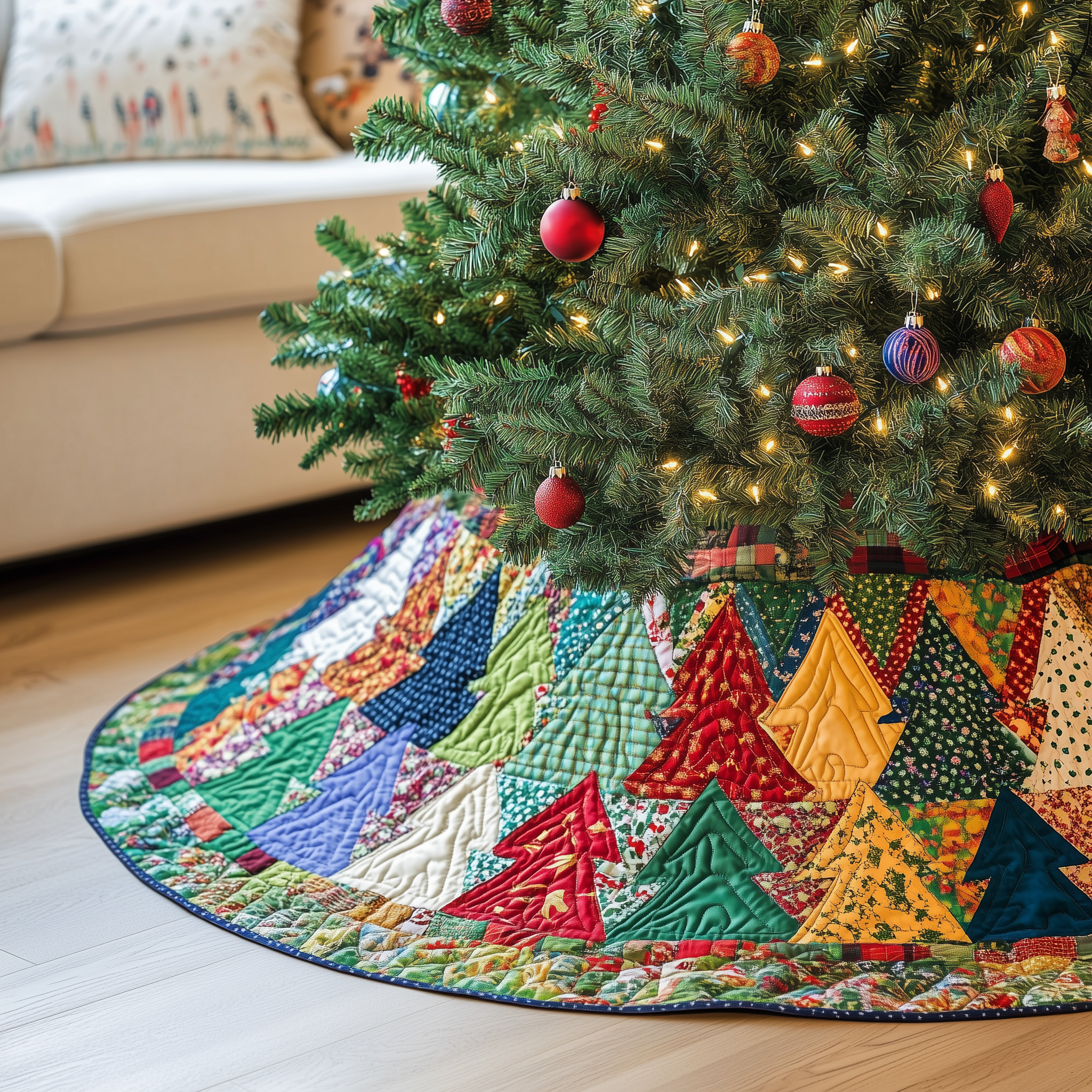 Holiday Tree Christmas Quilted Tree Skirt Best Xmas Tree Surround Indoor Christmas Decorating Ideas 2025-1 Holiday Tree Christmas Quilted Tree Skirt Best Xmas Tree Surround Indoor Christmas Decorating Ideas 2025-1