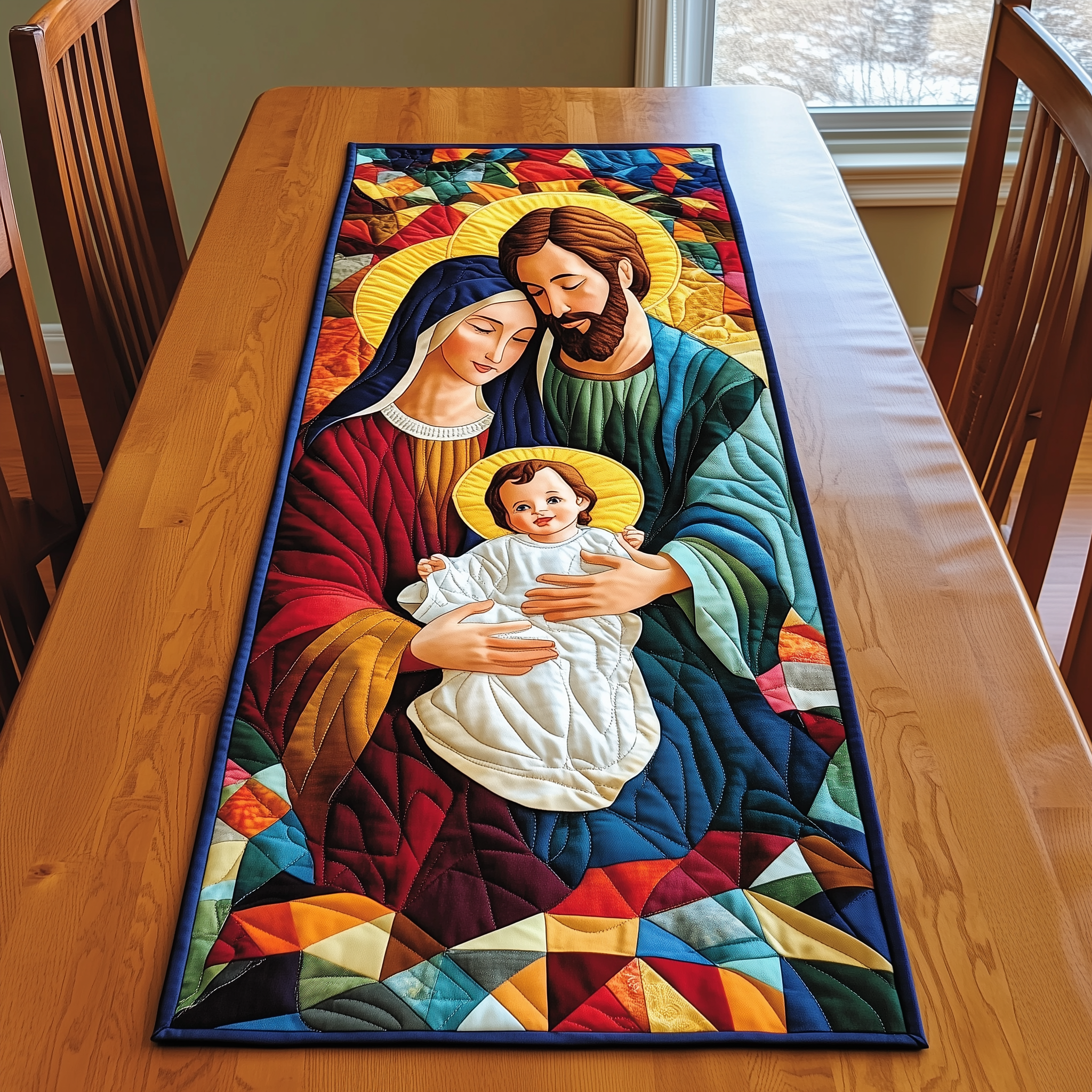 Holy Night Arrival Quilted Table RunnerHoliday Table Runner Christ Centered Christmas Gifts-1 Holy Night Arrival Quilted Table RunnerHoliday Table Runner Christ Centered Christmas Gifts-1