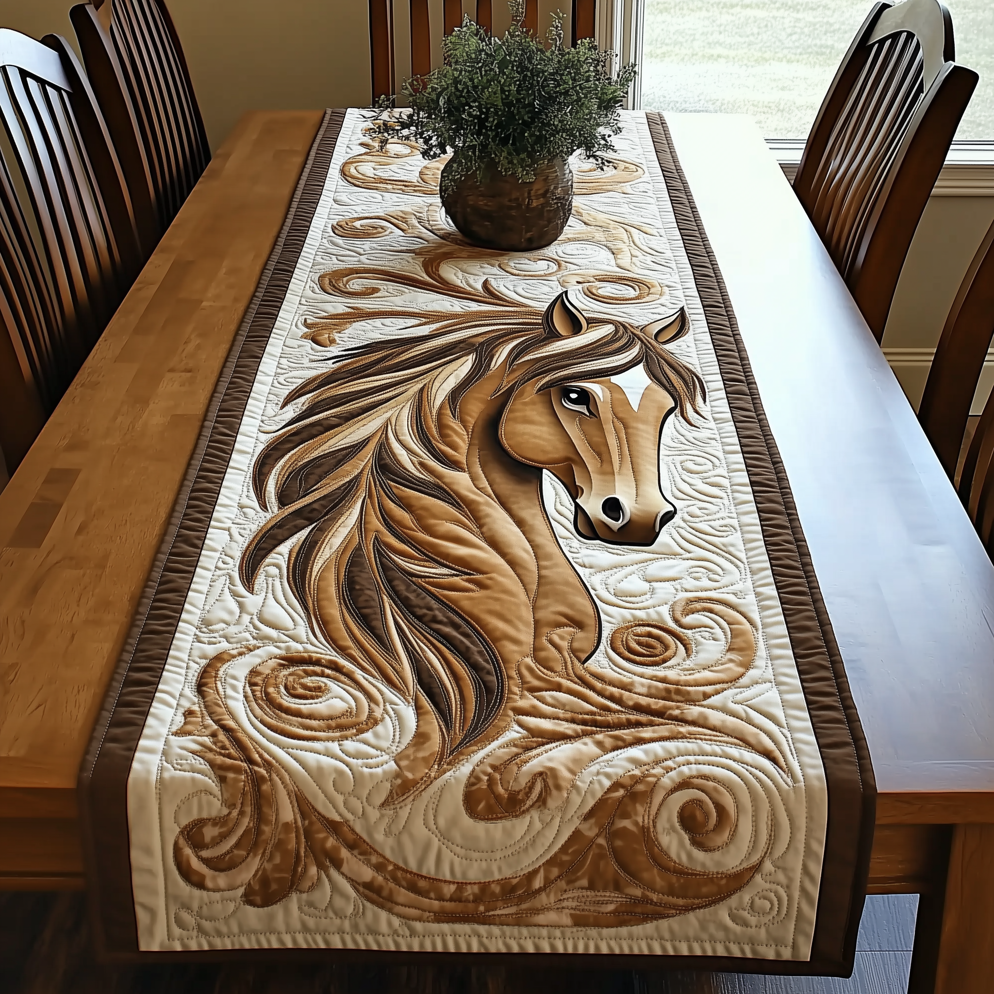 Horse Quilted Table Runner Decorations Christmas Unique Gifts For Horse Lovers-1 Horse Quilted Table Runner Decorations Christmas Unique Gifts For Horse Lovers-1