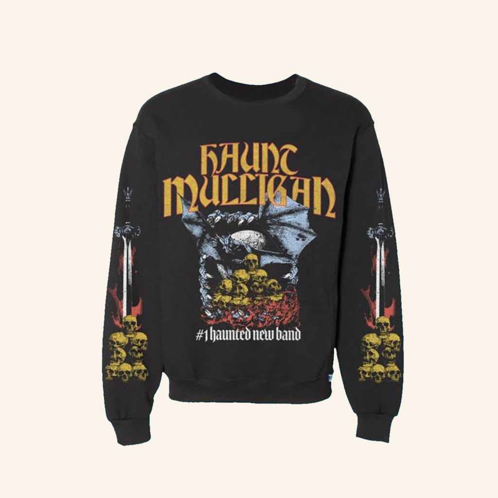 Hot Mulligan Merch Skull Pile Sweatshirt Best Halloween Gift For Brother-1