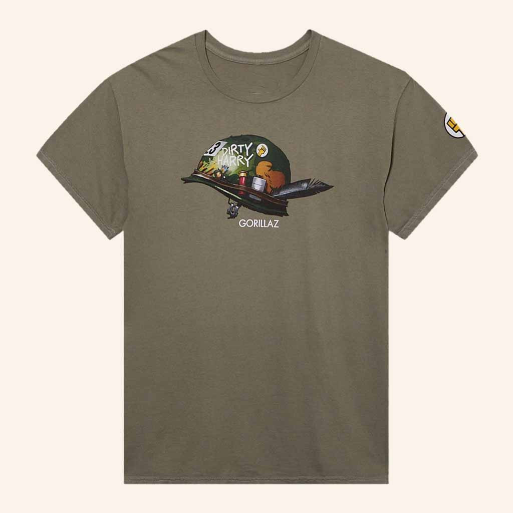 Hot Topic Merch Gorillaz Dirty Harry Helmet T-Shirt Birthday Gift Ideas For Him-1 Hot Topic Merch Gorillaz Dirty Harry Helmet T-Shirt Birthday Gift Ideas For Him-1