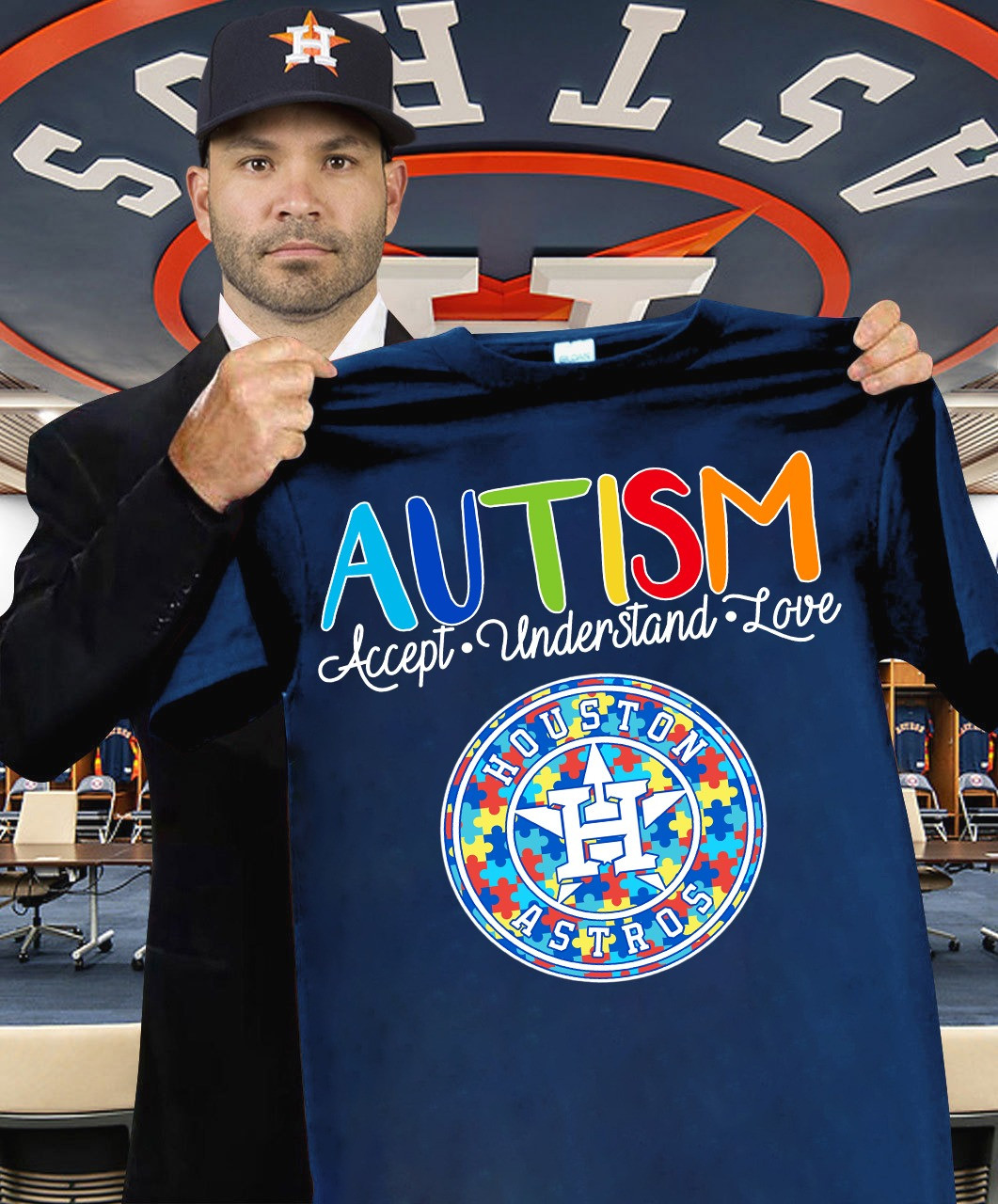 Houston Astros Autism Awareness Shirt Accept Understand Football Gifts For Astros Fans-1