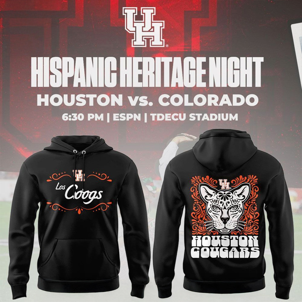 Houston Cougars Hispanic Heritage Night Hoodie Houston Cougars Merch Gift For Fans-1 Houston Cougars Hispanic Heritage Night Hoodie Houston Cougars Merch Gift For Fans-1