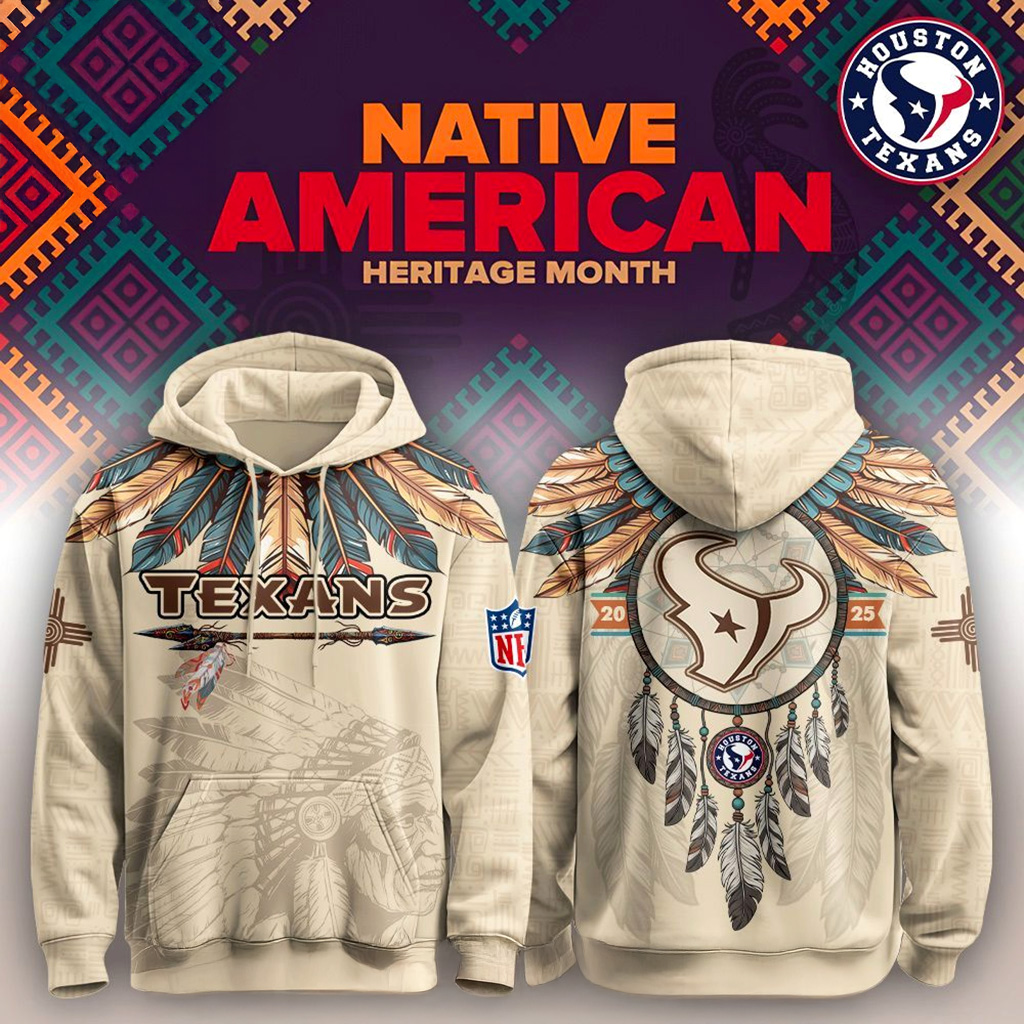 Houston Texans Native American Heritage Month Hoodie Houston Texans Merch Gift For Fans-1 Houston Texans Native American Heritage Month Hoodie Houston Texans Merch Gift For Fans-1
