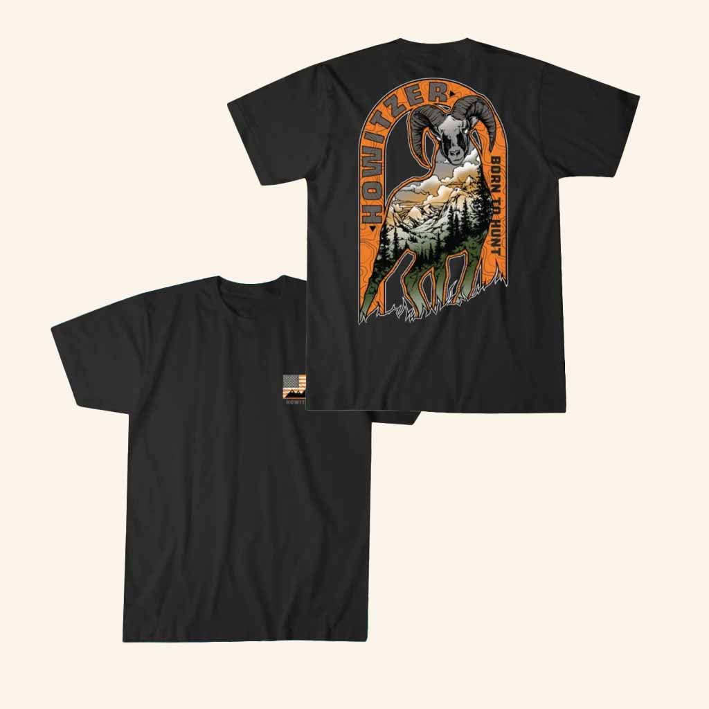 Howitzer Clothing Merch Ram Born To Hunt Shirt Christmas Presents For Him-1