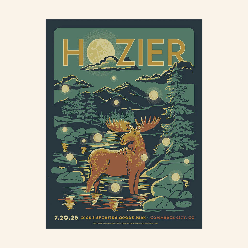 Hozier Tour Merch Commerce City July 20 Show Poster Wall Decor Birthday Gifts For Music Lovers-1