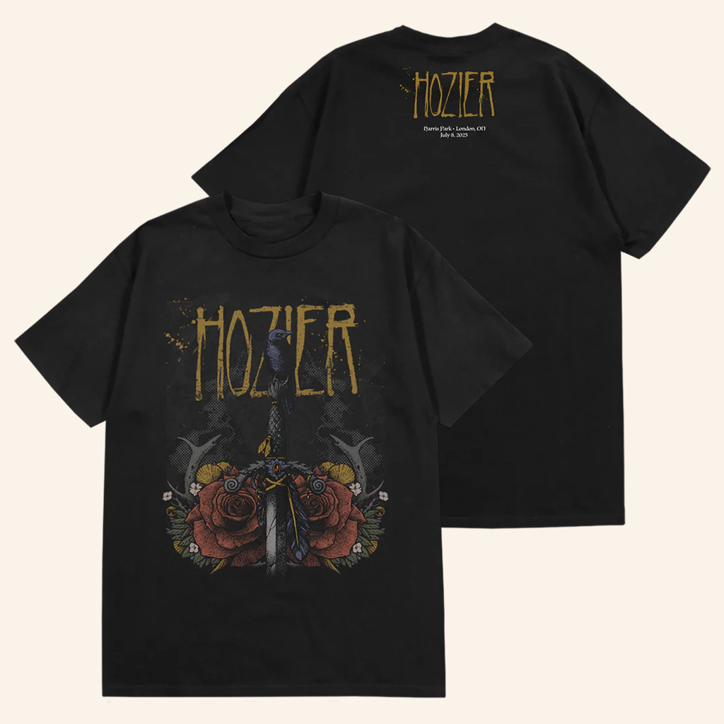 Hozier Tour Merch London July 8 Show T-Shirt Good Christmas Gifts For Men-1 Hozier Tour Merch London July 8 Show T-Shirt Good Christmas Gifts For Men-1