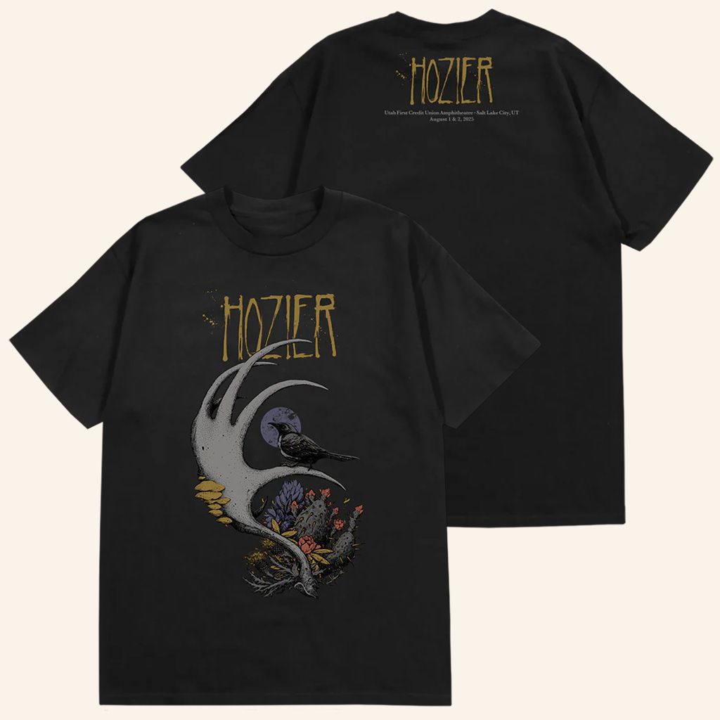 Hozier Tour Merch Salt Lake City August 1 And 2 Show T-Shirt Xmas Gifts For Him-1