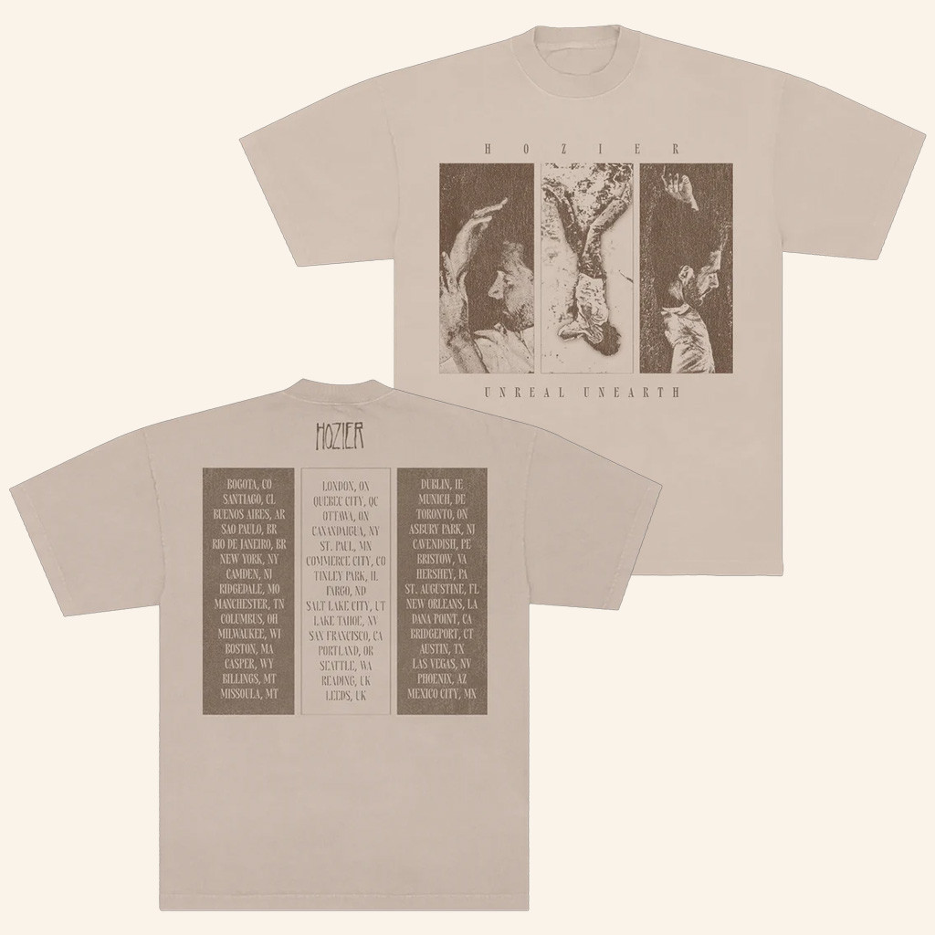 Hozier Tour Merch Unreal Unearth 2025 Panel Tour T-Shirt Best Christmas Gifts For Men-1