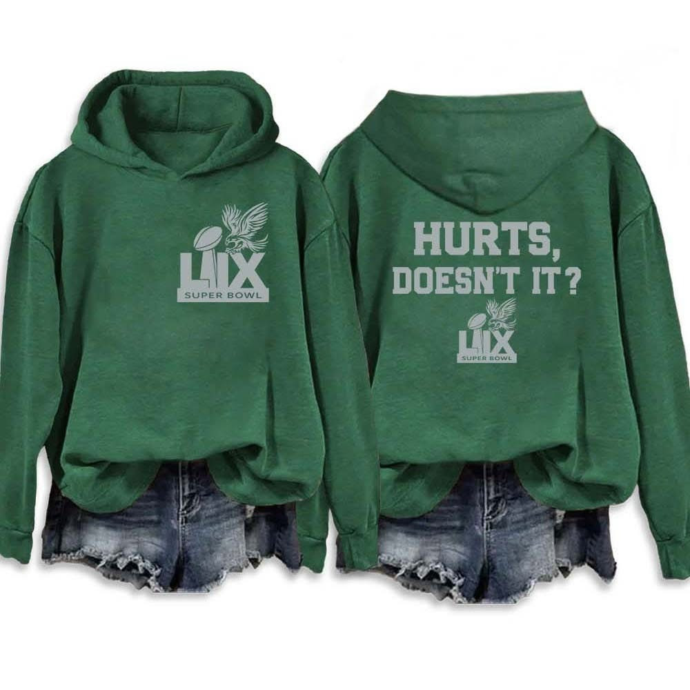 Hurts Doesn't It Philadelphia Eagles Hoodie Philly Eagles Super Bowl Champions Fan Merch-1