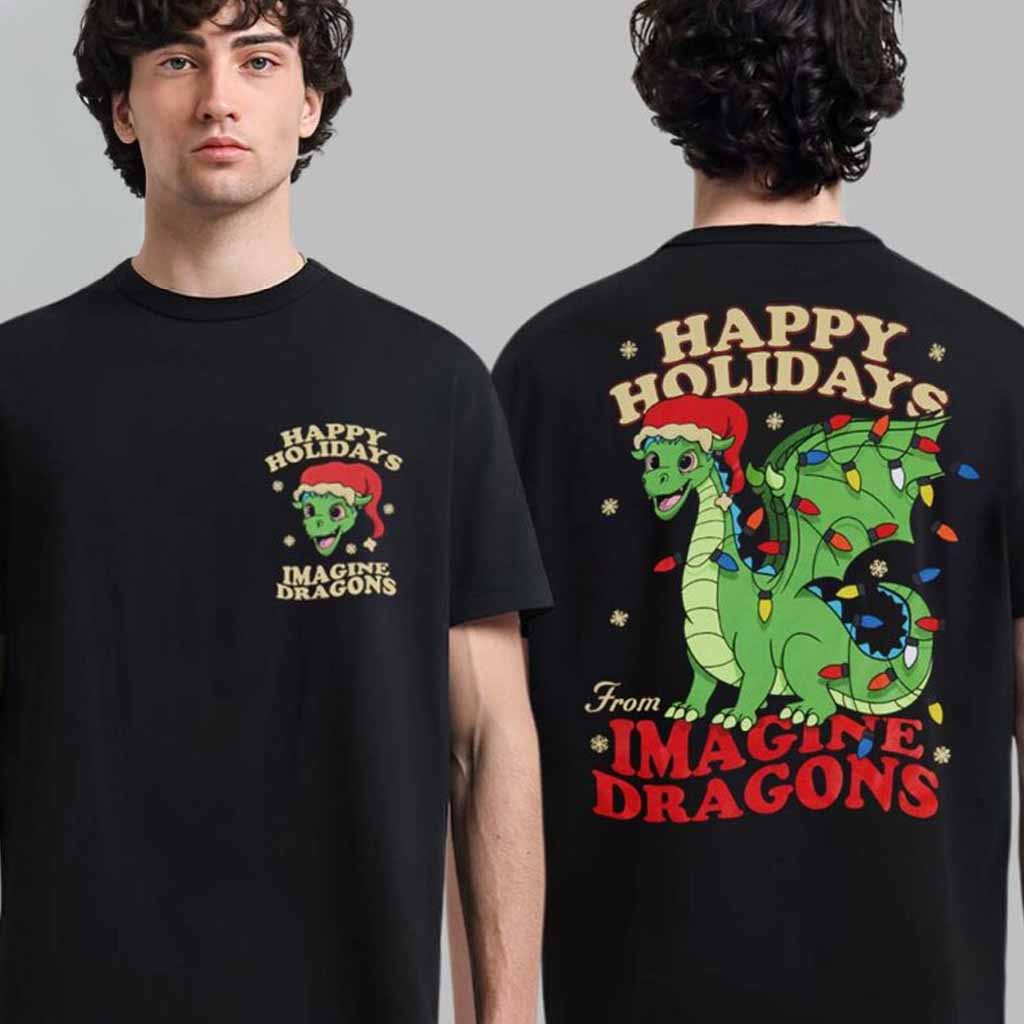 Imagine Dragon Happy Holiday 2024 Cartoon Dragon Loomy Holiday Shirt Gifts For Xmas-1