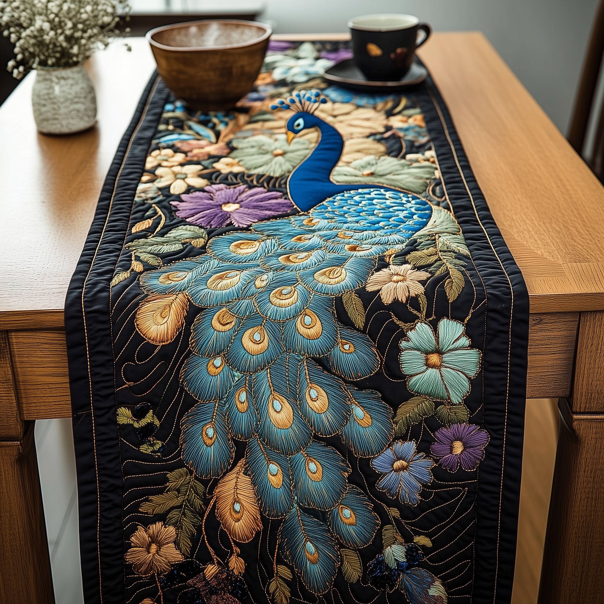 Imperial Elegance Quilted Table Runner Gifts For The Family Valentine Day-1 Imperial Elegance Quilted Table Runner Gifts For The Family Valentine Day-1