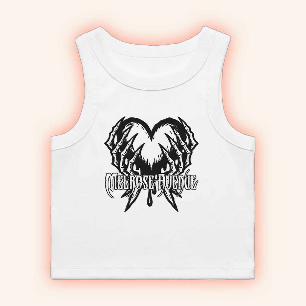 Imprint Merch Melrose Avenue Heart Hand White Tank Top Best Gifts For Her-1