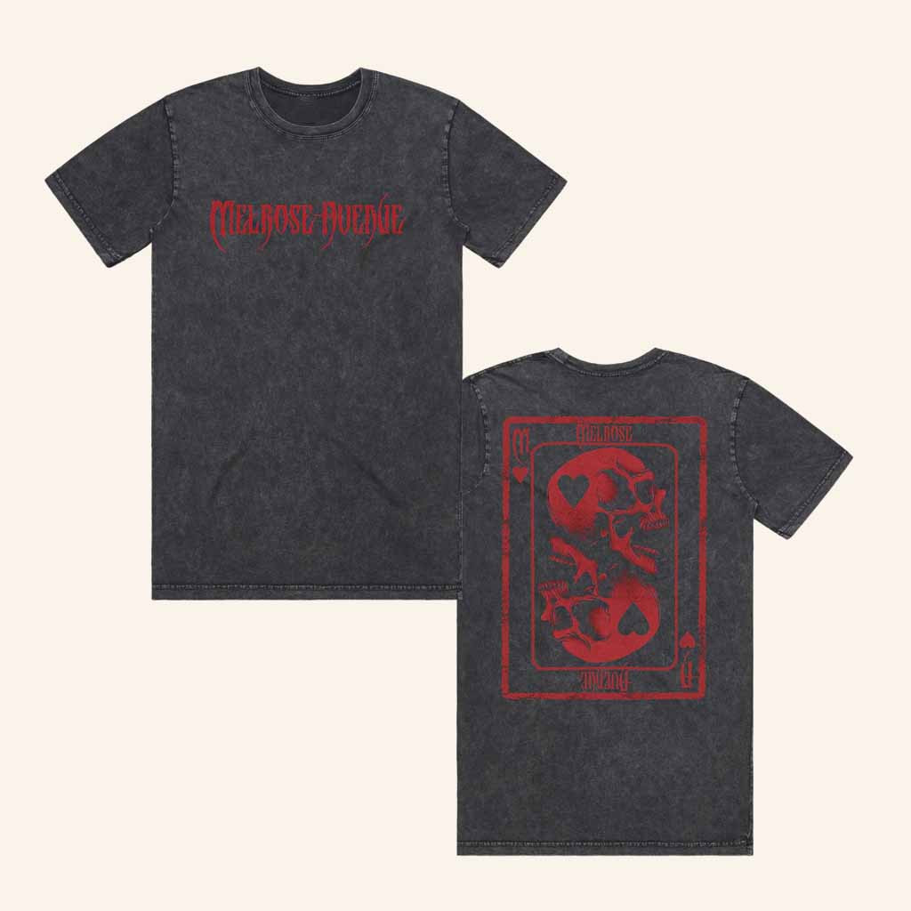 Imprint Merch Melrose Avenue Skull Card T-Shirt Birthday Gift Ideas For Him-1 Imprint Merch Melrose Avenue Skull Card T-Shirt Birthday Gift Ideas For Him-1