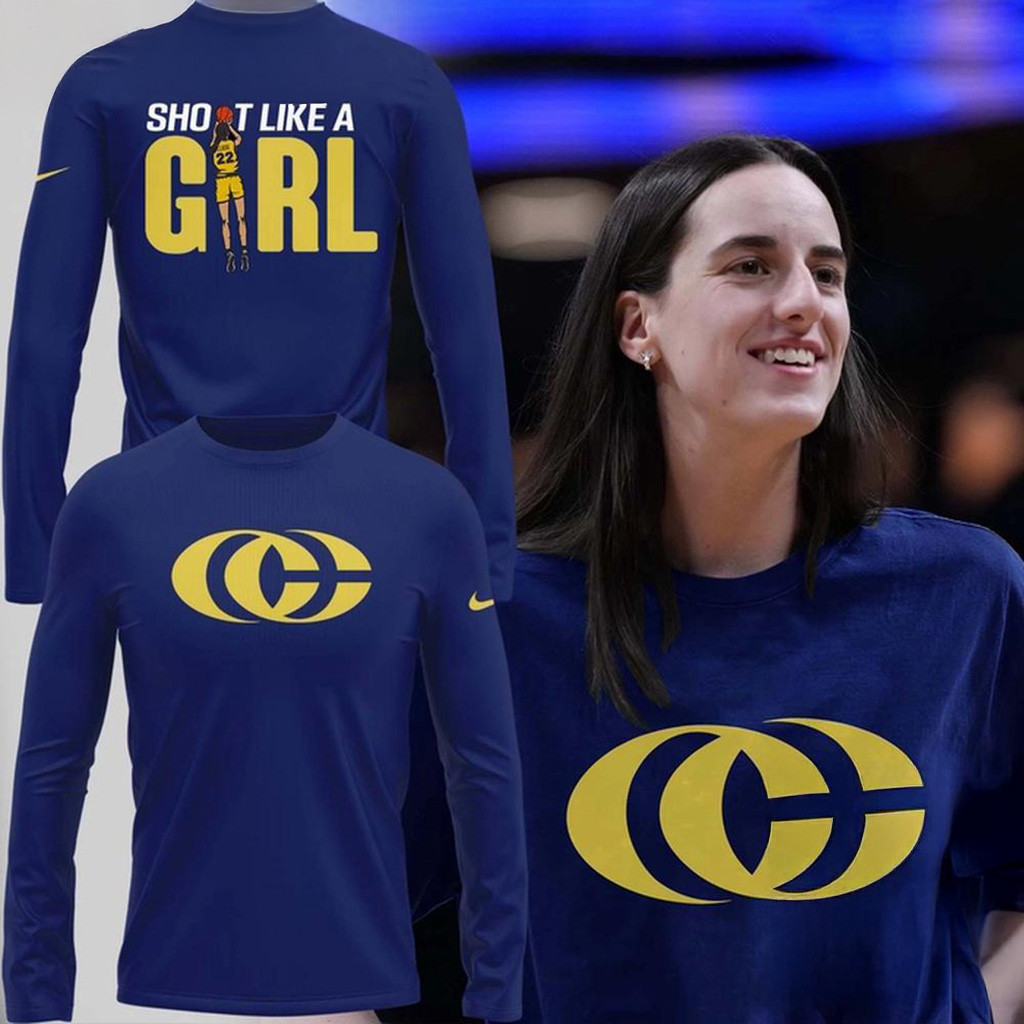Indiana Fever Caitlin Clark Shoot Like A Girl Long Sleeve Shirt Best Gifts For Basketball Lovers-1