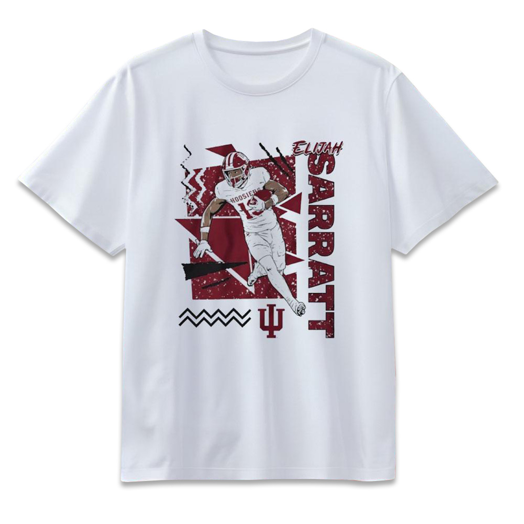 Indiana Hoosiers Football Elijah Sarratt 90S Style T-Shirt Elijah Sarratt Merch Gifts For Fans-1