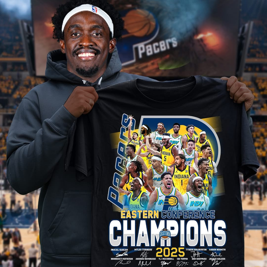 Indiana Pacers Eastern Conference Champions 2025 Shirt NBA Finals Basketball Lover Gifts-1 Indiana Pacers Eastern Conference Champions 2025 Shirt NBA Finals Basketball Lover Gifts-1