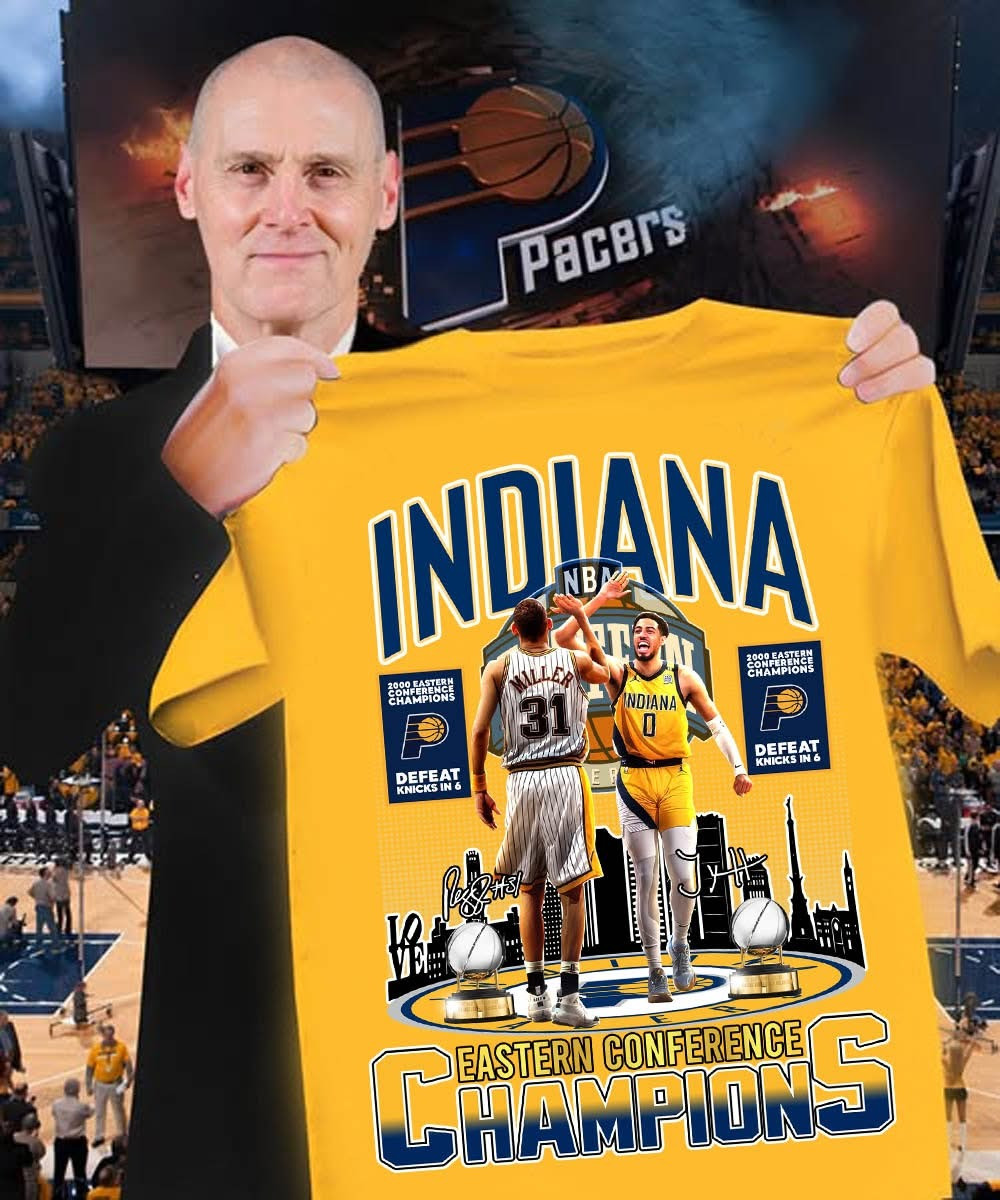 Indiana Pacers Eastern Conference Champions T-Shirt Final NBA 2025 Merch Unique Fan Gifts-1 Indiana Pacers Eastern Conference Champions T-Shirt Final NBA 2025 Merch Unique Fan Gifts-1