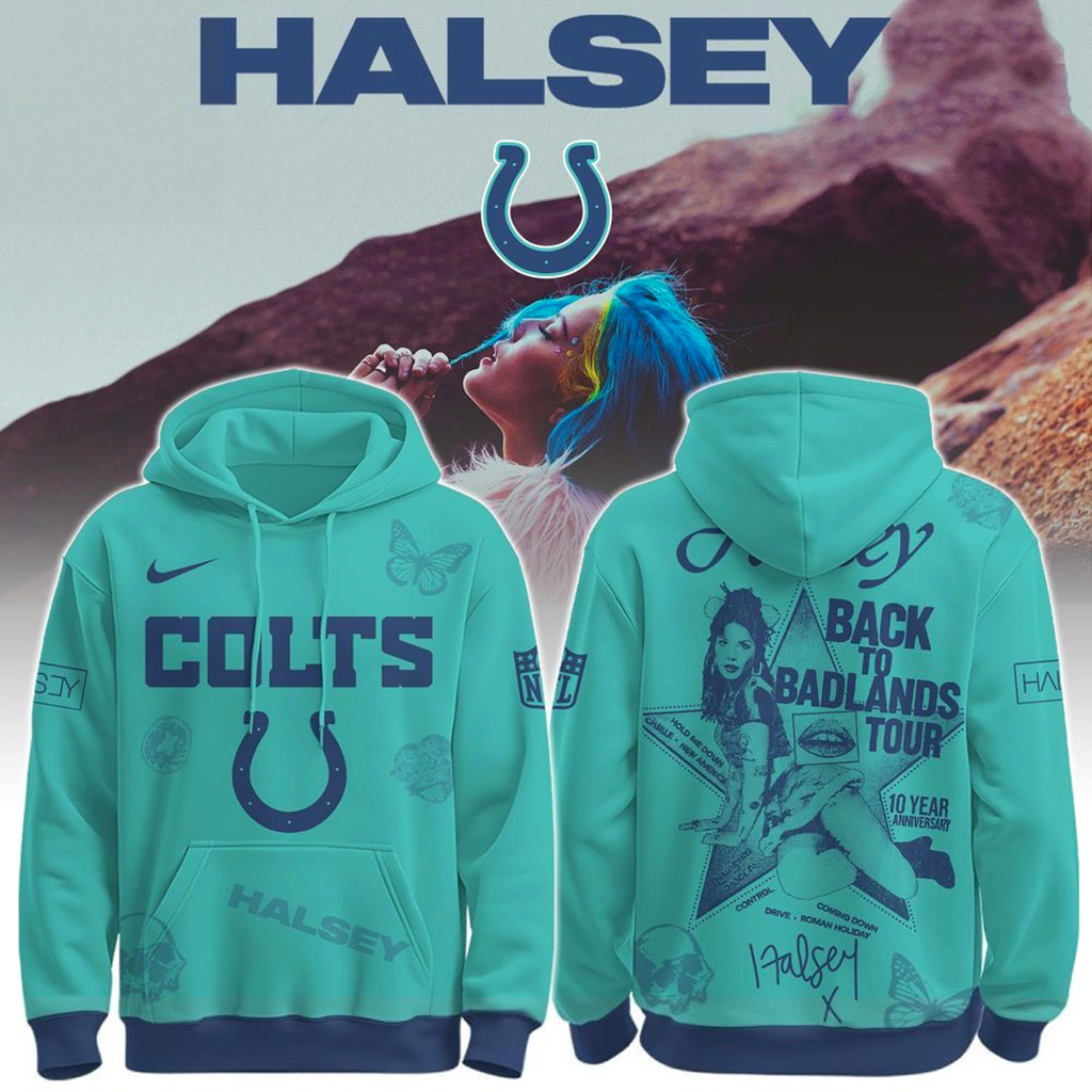 Indianapolis Colts X Halsey Back To Badlands Tour Hoodie Indianapolis Colts Merch-1 Indianapolis Colts X Halsey Back To Badlands Tour Hoodie Indianapolis Colts Merch-1