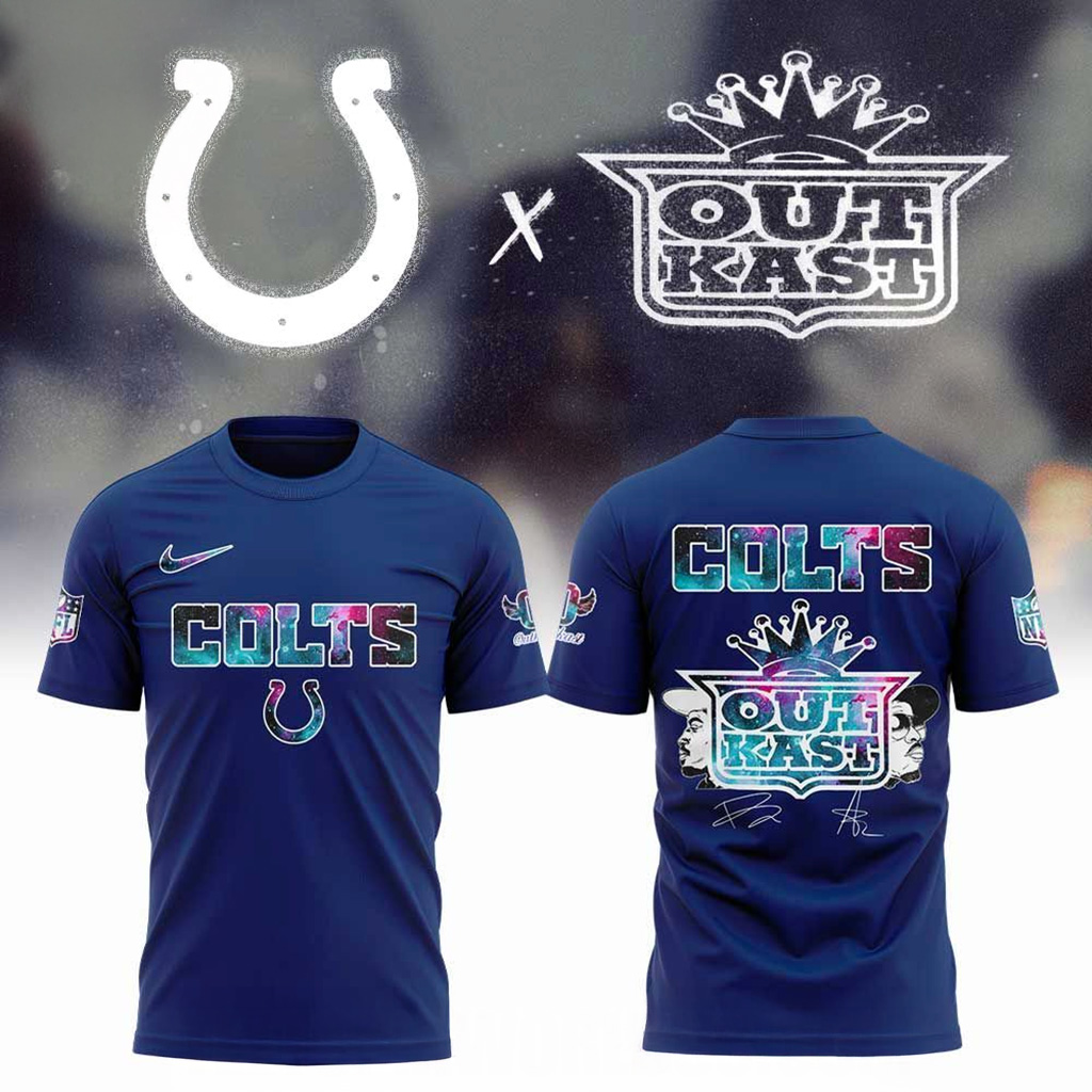 Indianapolis Colts x Outkast Galaxy Signature T-Shirt Indianapolis Colts Merch Him Gifts-1