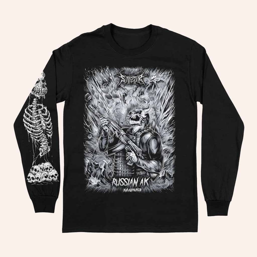 Indie Merch Sinizter Russian Ak Long Sleeve Shirt Best Gift For Brother-1 Indie Merch Sinizter Russian Ak Long Sleeve Shirt Best Gift For Brother-1