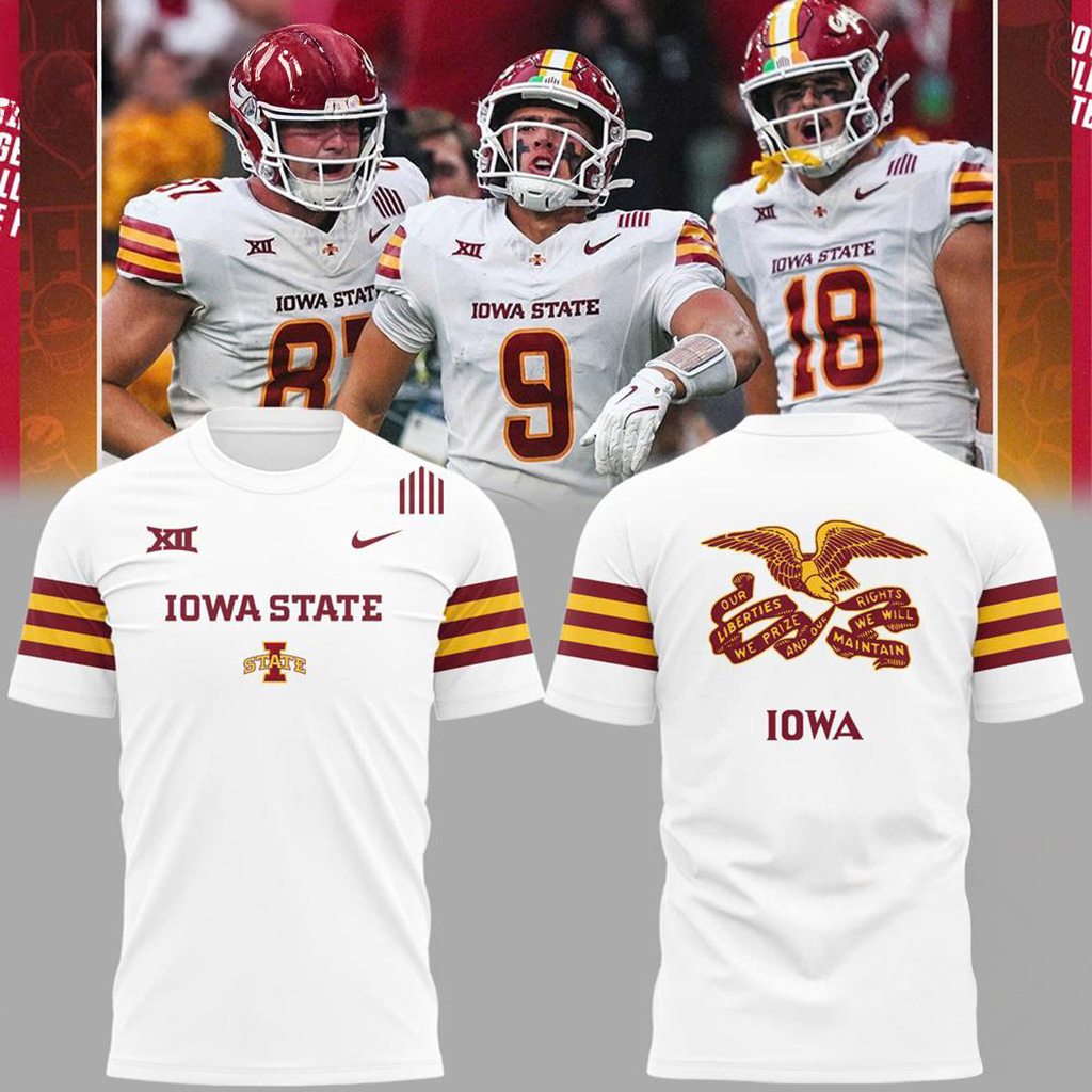 Iowa State Cyclones Flag Uniform 2025 Shirt Unique Gifts For Football Fans-1