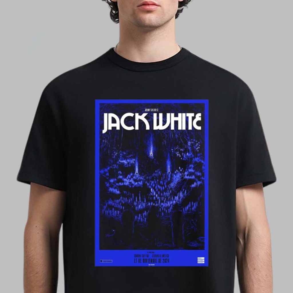 Jack White Merch Concert Poster For Ciudad De Mexico 2024 T-Shirt Best Gifts For Fans-1