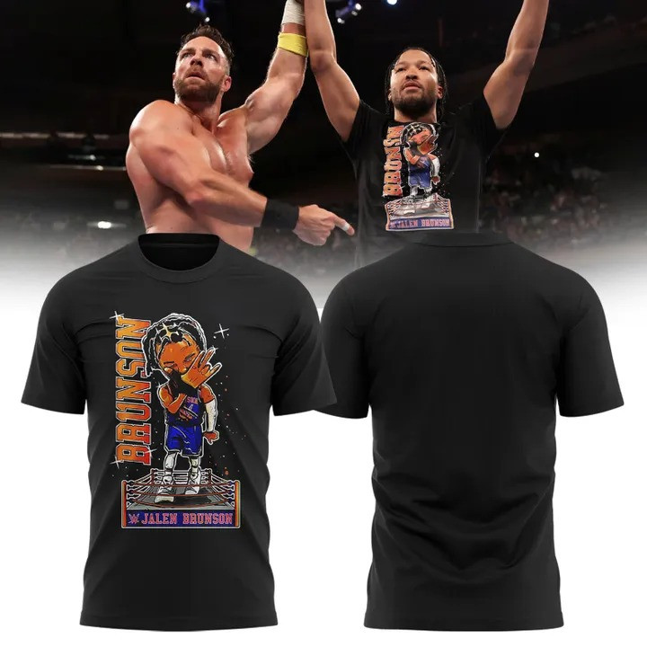Jalen Brunson 2025 WWE x Knicks T-Shirt New York Knicks Merch Fan Gifts For Him-1 Jalen Brunson 2025 WWE x Knicks T-Shirt New York Knicks Merch Fan Gifts For Him-1