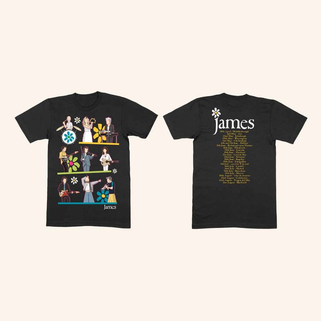 James Merch James Cartoon Tour Shirt Gifts For Music Enthusiasts-1