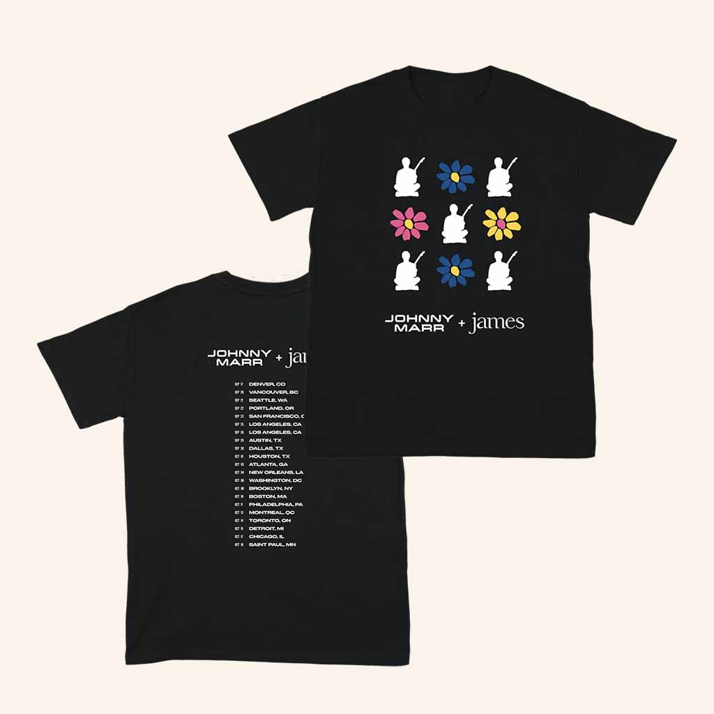James Merch Johnny Marr And James Cartoon Tour T-Shirt Gift For Music Lovers-1 James Merch Johnny Marr And James Cartoon Tour T-Shirt Gift For Music Lovers-1