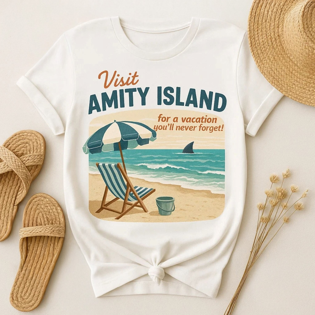 Jaws Visit Amity Island For A Vacation You Will Never Forget T-Shirt Gifts For Him Her-1 Jaws Visit Amity Island For A Vacation You Will Never Forget T-Shirt Gifts For Him Her-1