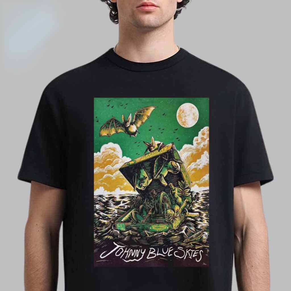 Johnny Blue Skies Merch Concert Poster For Huntington Marshall Health Network Arena 2024 Shirt-1