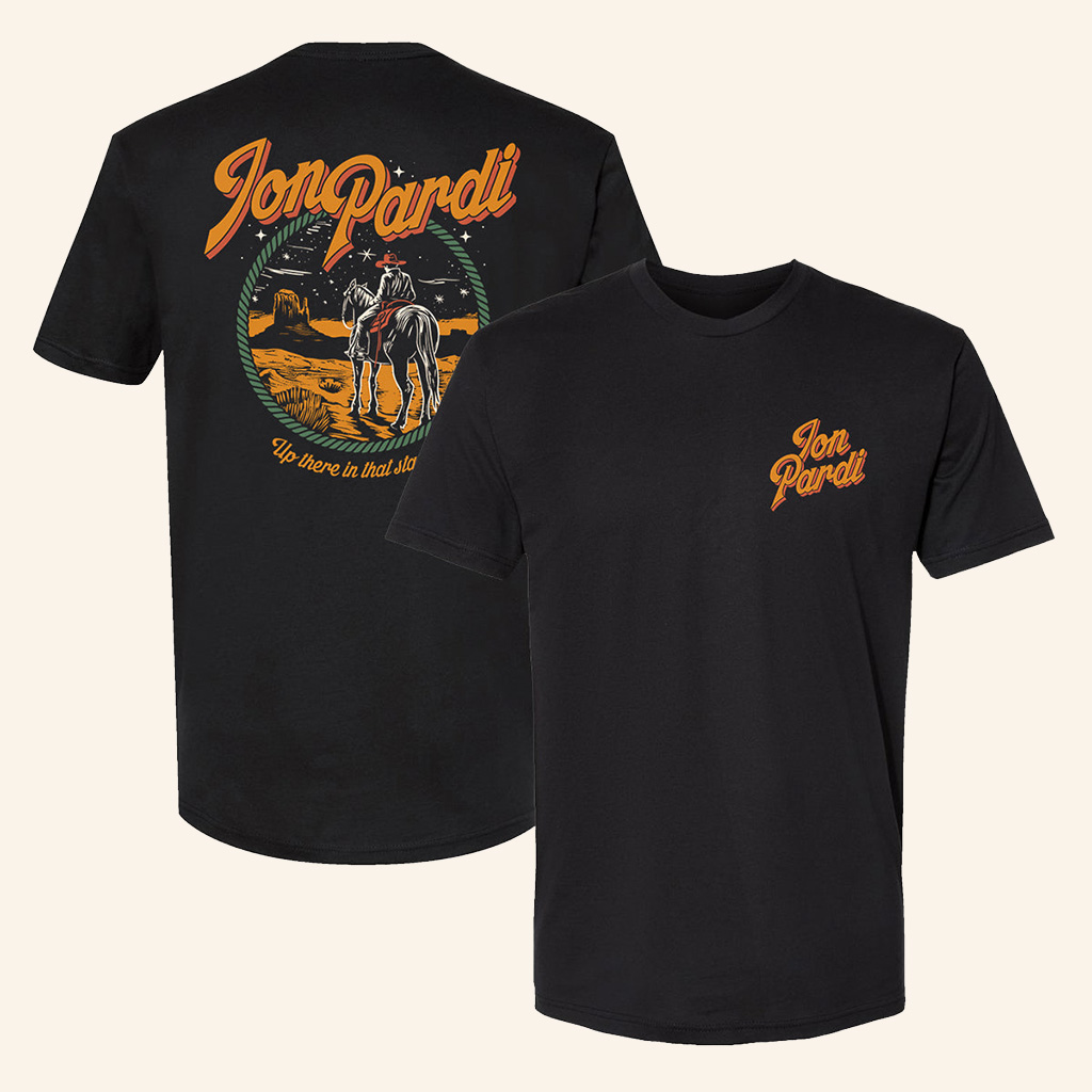 Jon Pardi Merch Starlight Black T-Shirt Unique Gifts For Music Lovers-1