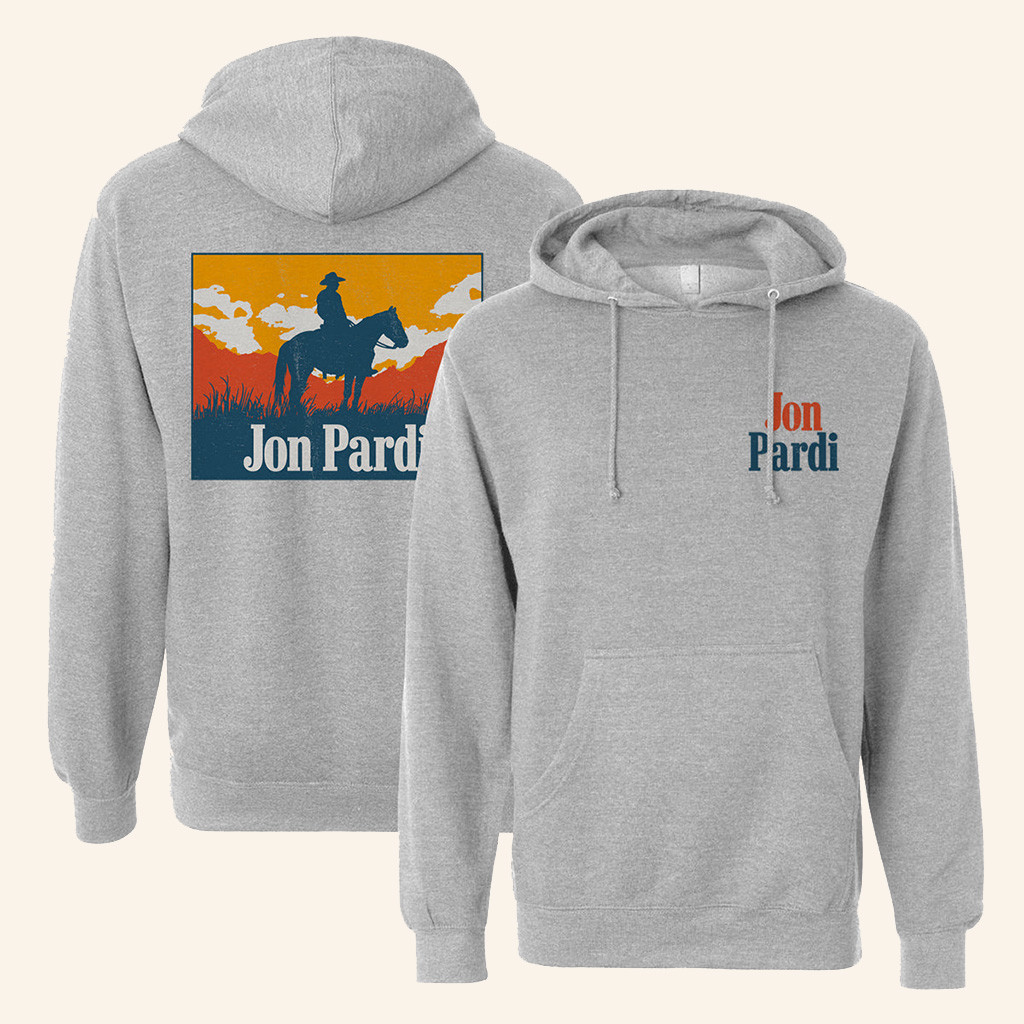 Jon Pardi Merch Sunset Cowboy Hoodie Gifts For Music Enthusiasts-1