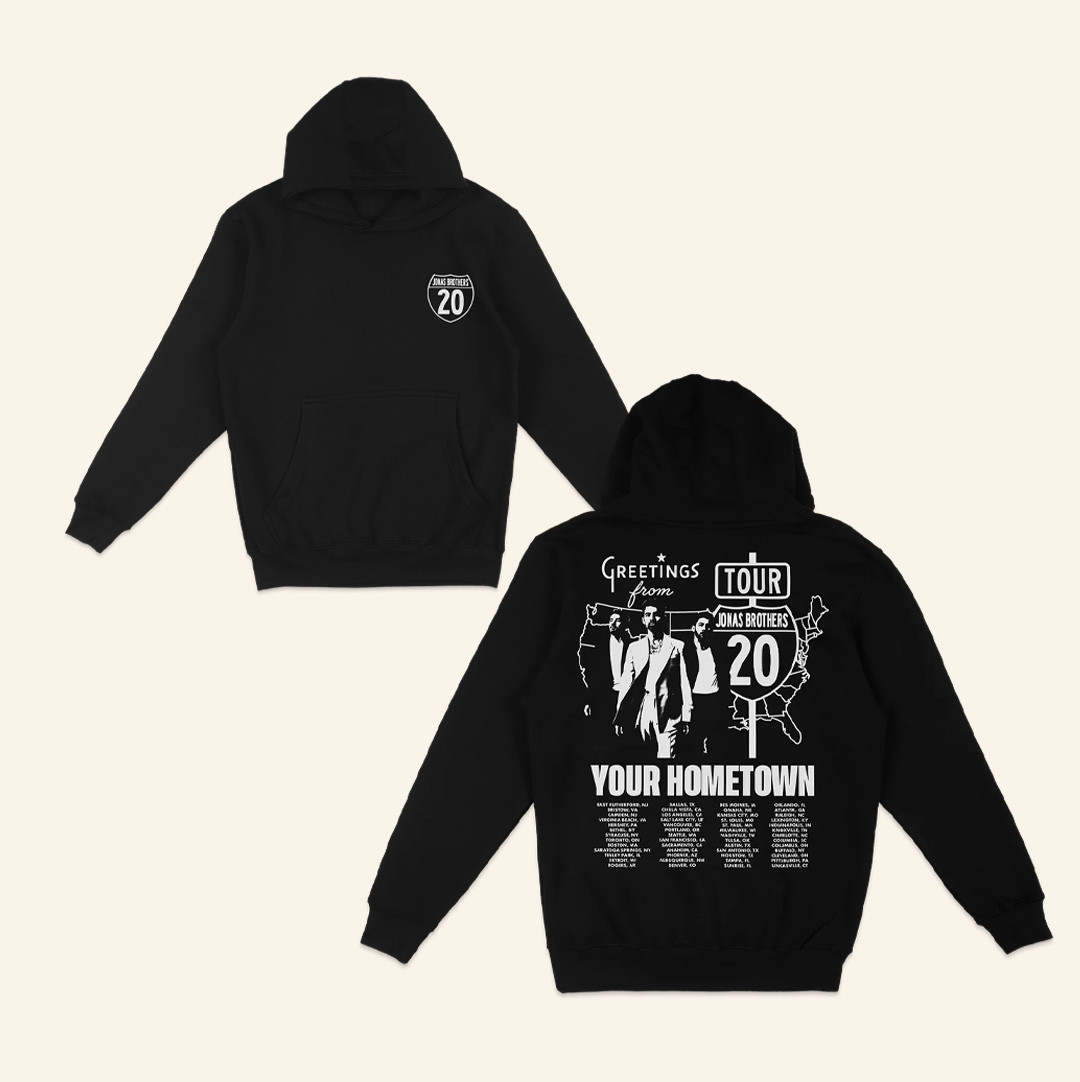 Jonas Brothers Merch Greeting's From Your Hometown Tour Hoodie Best Gifts For Music Lovers-1