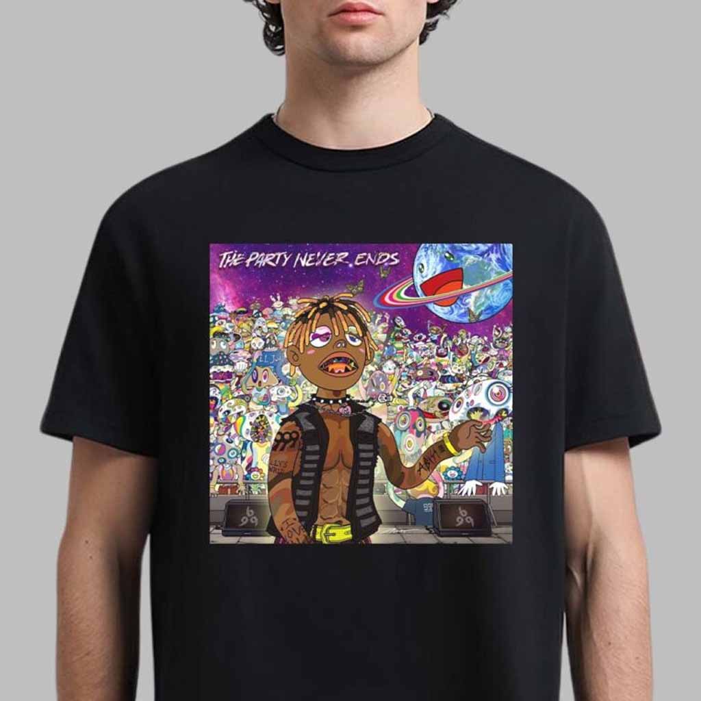 Juice Wrld Final Album The Party Never Ends Album Cover T-Shirt Gifts For Dudes-1