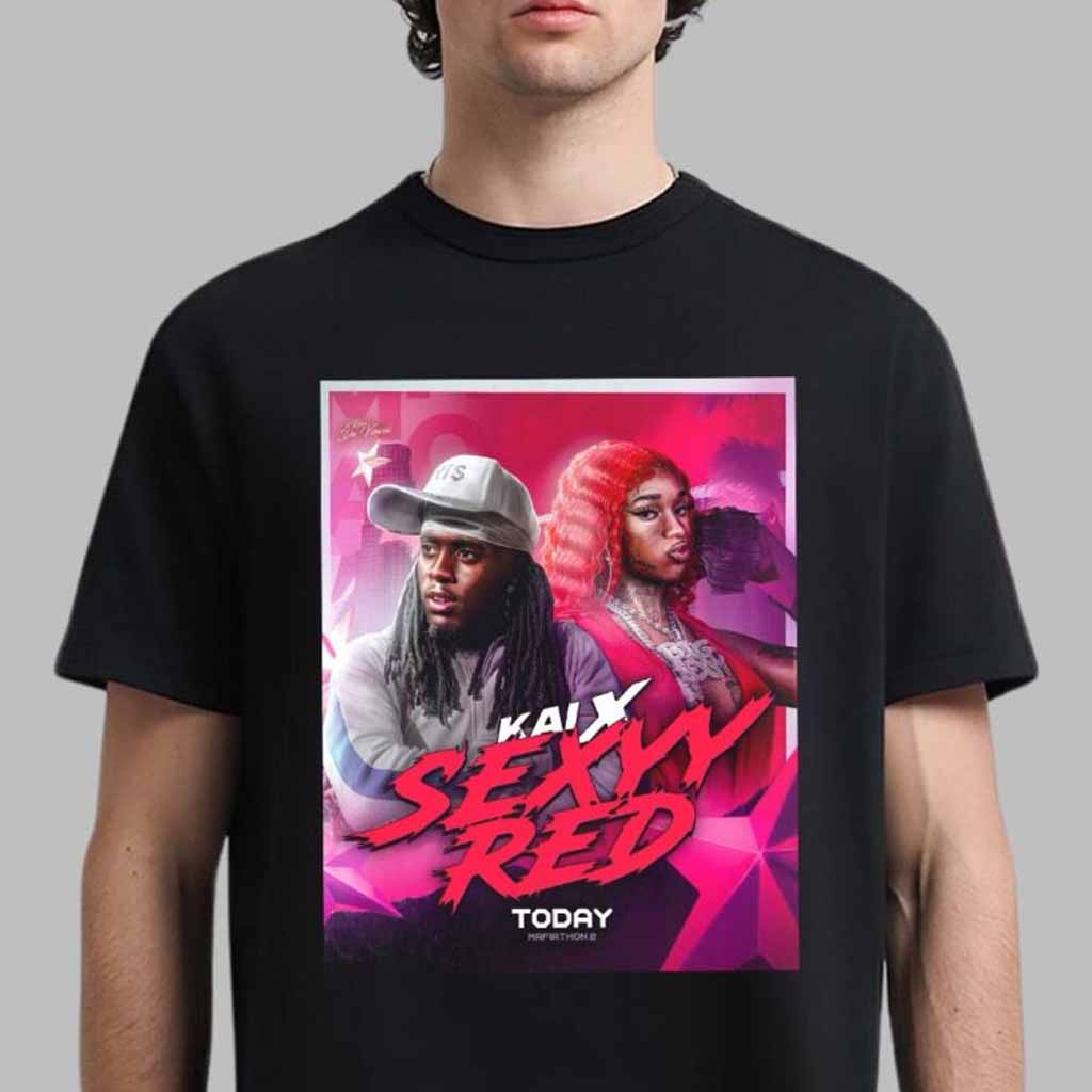 Kai Cenat x Sexyy Red Livestream Mafiathon 2 T-Shirt Gifts For Girlfriend-1